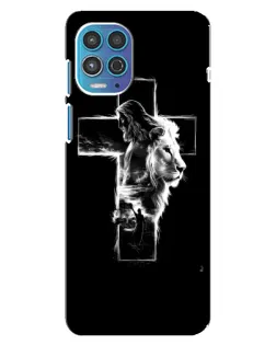Чехол для Motorola MOTO G100 с картинкой «Сияющий крест Jesus»