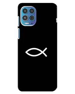 Чехол для Motorola MOTO G100 с картинкой «Символ рыбы Jesus»