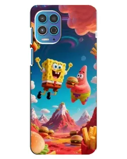Чехол для Motorola MOTO G100 с картинкой «Космический фастфуд»