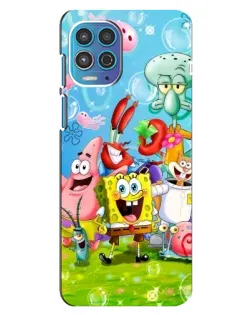 Чохол для Motorola MOTO G100 з картинкою «Губка Боб та друзі»