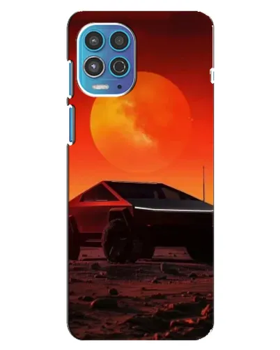 Чехол для Motorola MOTO G100 с картинкой «Cybertruck на Марсе»