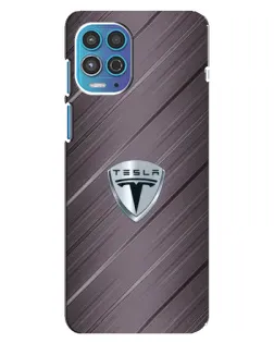 Чехол для Motorola MOTO G100 с картинкой «Металлическая текстура Tesla»