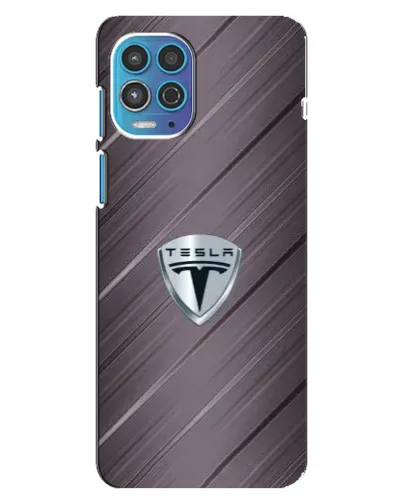 Чехол для Motorola MOTO G100 с картинкой «Металлическая текстура Tesla»