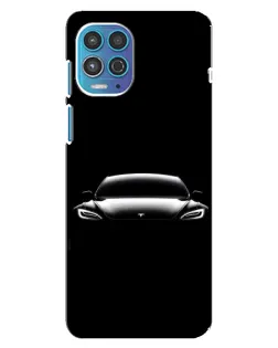 Чехол для Motorola MOTO G100 с картинкой «Фары Tesla Night»