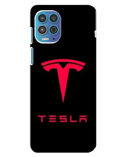 Чехол для Motorola MOTO G100 с картинкой «Tesla Red Logo»