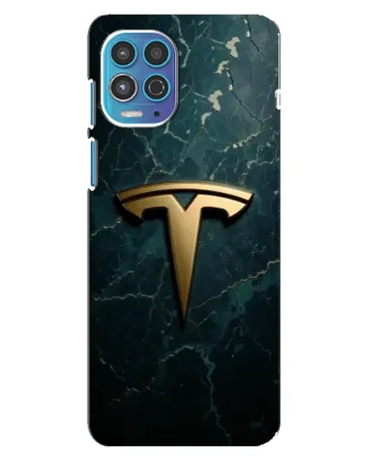 Чехол для Motorola MOTO G100 с картинкой «Мраморная Tesla Gold»