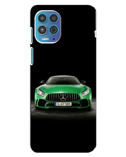 Чехол для Motorola MOTO G100 с картинкой «Mercedes — неоновый лого»