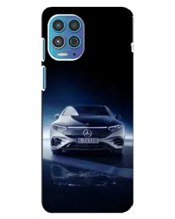 Чехол для Motorola MOTO G100 с картинкой «Ночной Mercedes EQ»