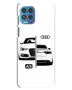 Чехол для Motorola MOTO G100 с картинкой «Audi — контрастный дизайн»