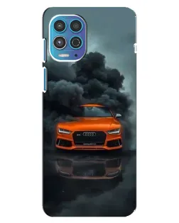 Чехол для Motorola MOTO G100 с картинкой «Audi в облаках дыма»
