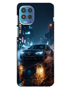 Чехол для Motorola MOTO G100 с картинкой «Ночной город и Audi»