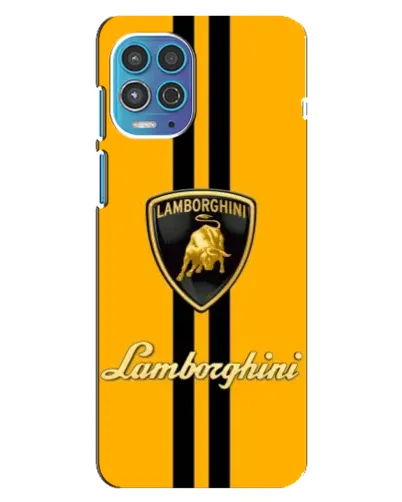 Чехол для Motorola MOTO G100 с картинкой «Lamborghini Stripe желтый»