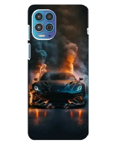 Чехол для Motorola MOTO G100 с картинкой «Lamborghini дымная эстетика»