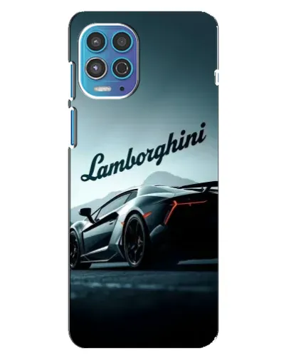 Чехол для Motorola MOTO G100 с картинкой «Классическая надпись Lamborghini»