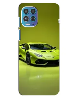 Чехол для Motorola MOTO G100 с картинкой «Салатовый Lamborghini Huracan»