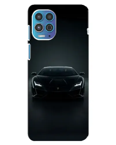 Чехол для Motorola MOTO G100 с картинкой «Черный Lamborghini Aventador»