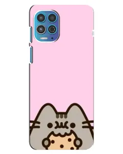 Чехол для Motorola MOTO G100 с картинкой «Pusheen и печенье» Чехол для Motorola MOTO G100 с картинкой «Pusheen и печенье»