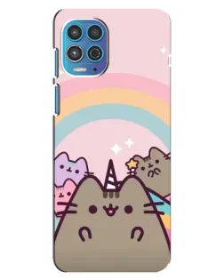 Чехол для Motorola MOTO G100 с картинкой «Единорог Pusheen»