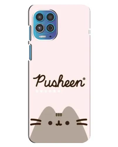 Чехол для Motorola MOTO G100 с картинкой «Pusheen логотип»