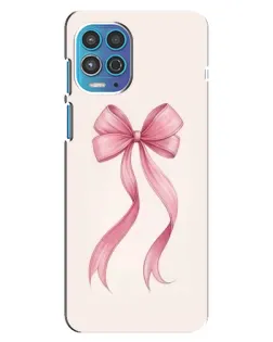 Чехол для Motorola MOTO G100 с картинкой «Розовый бант»