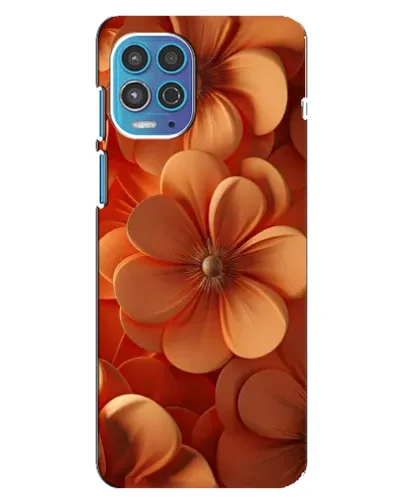 Чехол для Motorola MOTO G100 с картинкой «Оранжевый макро цветок»