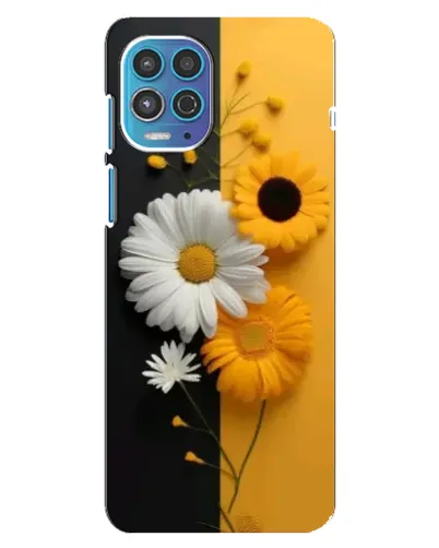 Чехол для Motorola MOTO G100 с картинкой «Подсолнух и ромашка»