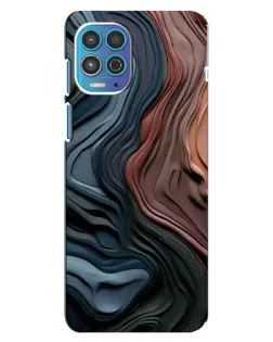 Чехол для Motorola MOTO G100 с картинкой «Цветные волны каньона»