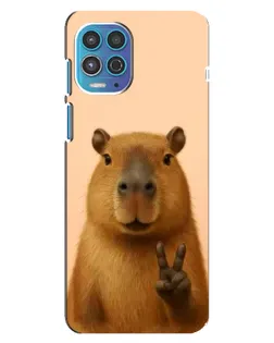Чехол для Motorola MOTO G100 с картинкой «Капибара виктория» Чехол для Motorola MOTO G100 с картинкой «Капибара виктория»