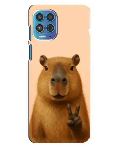 Чехол для Motorola MOTO G100 с картинкой «Капибара виктория»