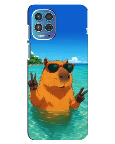 Чехол для Motorola MOTO G100 с картинкой «Морская капибара»