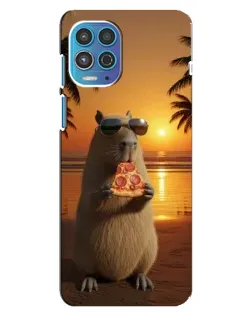 Чехол для Motorola MOTO G100 с картинкой «Капибара с пиццей» Чехол для Motorola MOTO G100 с картинкой «Капибара с пиццей»