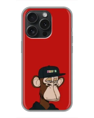Чохол для Motorola Moto G100S з картинкою «Bored Ape — червоний фон» Чохол для Motorola Moto G100S з картинкою «Bored Ape — червоний фон»