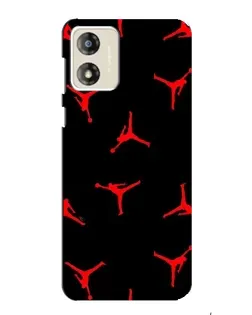 Чехол для Motorola MOTO G13 с картинкой «Jordan Red Pattern»