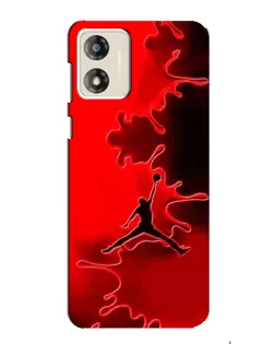 Чехол для Motorola MOTO G13 с картинкой «Jordan Red Smoke»