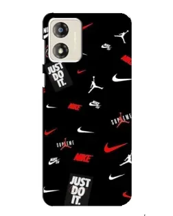 Чехол для Motorola MOTO G13 с картинкой «Nike Mix Pattern»