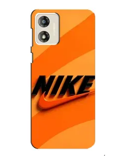 Чехол для Motorola MOTO G13 с картинкой «Оранжевый драйв Nike»
