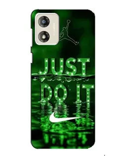 Чехол для Motorola MOTO G13 с картинкой «Зеленый неоновый Nike»