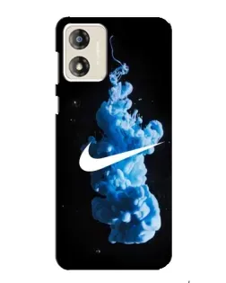 Чехол для Motorola MOTO G13 с картинкой «Nike и синий дым»