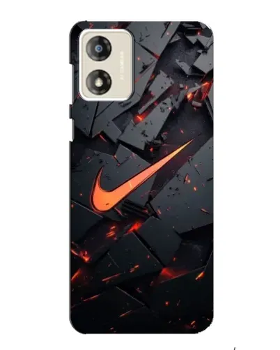 Чехол для Motorola MOTO G13 с картинкой «Nike — эффект разломов»