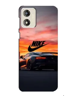 Чехол для Motorola MOTO G13 с картинкой «Nike и суперкар»