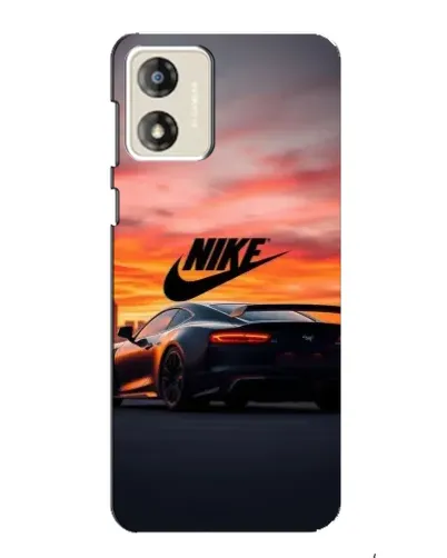 Чехол для Motorola MOTO G13 с картинкой «Nike и суперкар»