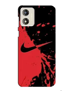 Чохол для Motorola MOTO G13 з картинкою «Червоні бризки Nike»