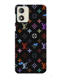 Чехол для Motorola MOTO G13 с картинкой «Цветная монограмма LV»