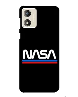 Чехол для Motorola MOTO G13 с картинкой «NASA — классика Red Blue»