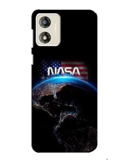 Чехол для Motorola MOTO G13 с картинкой «Земля из космоса NASA»