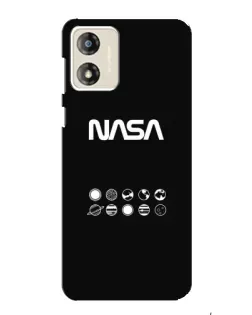 Чехол для Motorola MOTO G13 с картинкой «NASA — технический принт»