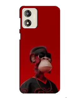 Чехол для Motorola MOTO G13 с картинкой «Bored Ape в красном»