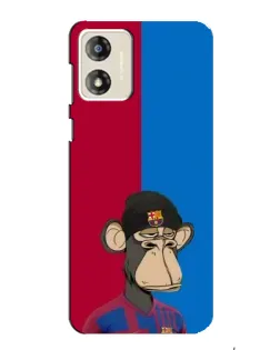 Чехол для Motorola MOTO G13 с картинкой «Bored Ape — фанат Барсы»