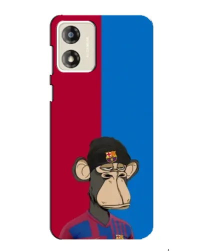 Чехол для Motorola MOTO G13 с картинкой «Bored Ape — фанат Барсы»
