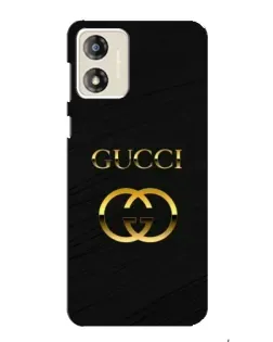 Чехол для Motorola MOTO G13 с картинкой «Золотой логотип Gucci»